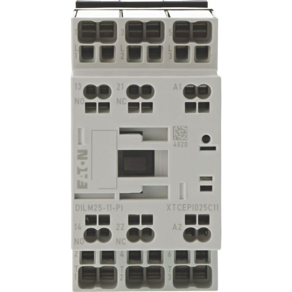Contactor, 3 pole, 380 V 400 V 11 kW, 1 N/O, 1 NC, 42 V 50 Hz, 48 V 60 Hz, AC operation, Push in terminals image 12