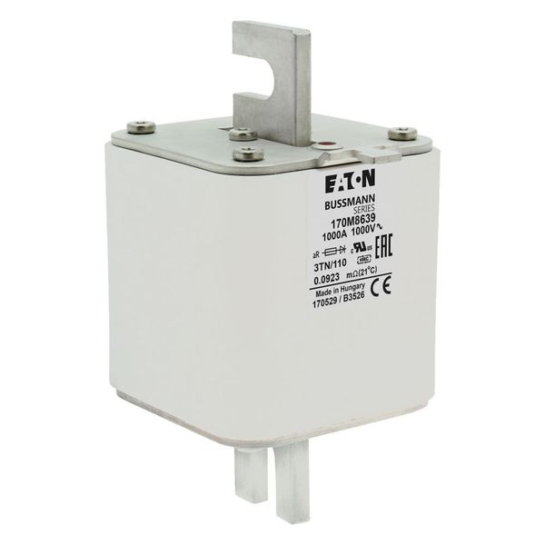 Fuse-link, high speed, 1000 A, AC 1000 V, DIN 3, 74 x 90 x 139 mm, aR, DIN, IEC, single indicator image 19