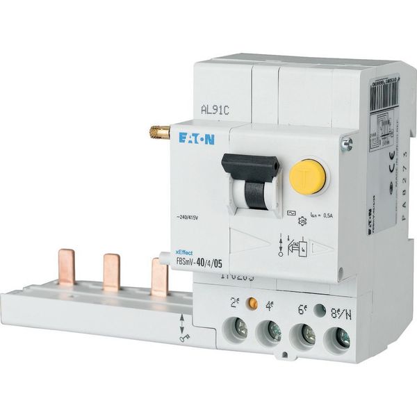 Residual-current circuit breaker trip block for FAZ, 63A, 4p, 500mA, type A image 3