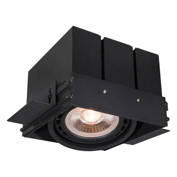 Lucide TRIMLESS - Recessed spotlight - 1xGU10 - Black image 1