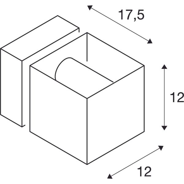 SQUARE TURN, QT14, silvergrey, 42W, IP44 image 2