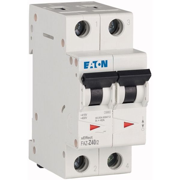 Miniature circuit breaker (MCB), 40 A, 2p, characteristic: Z image 4