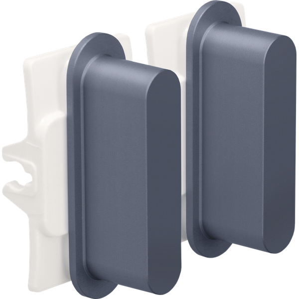 Niko Rocker set for double switch functions, alu blue grey image 2