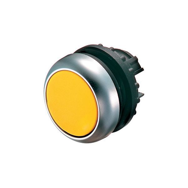 Illuminated pushbutton actuator, RMQ-Titan, Flush, momentary, yellow, Blank, Bezel: titanium image 5