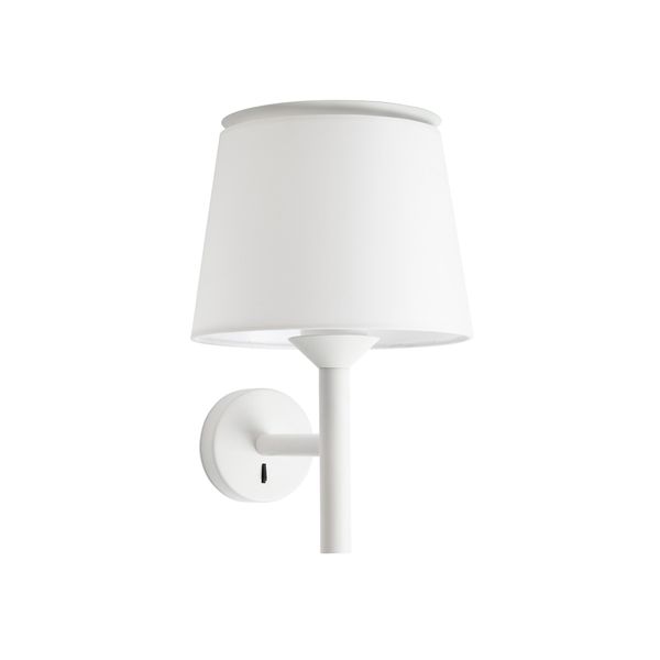 SAVOY WHITE WALL LAMP WHITE LAMPSHADE image 1