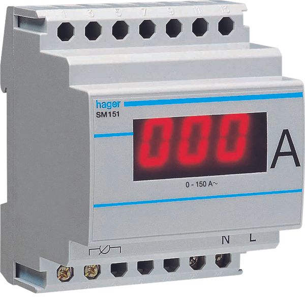 Digital ammeter 0-150A indirect reading image 1