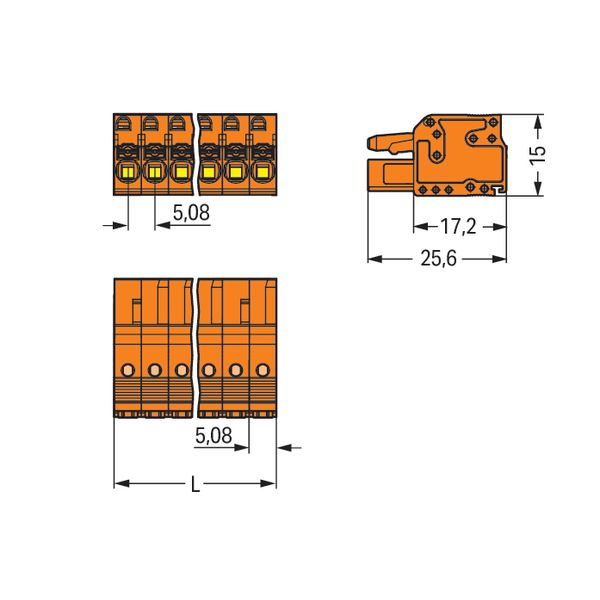 2231-324/102-000 1-conductor female connector; push-button; Push-in CAGE CLAMP® image 5