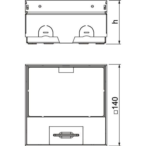 UDHOME-ONE GV15V Floor socket with VDE socket 140x140x75 image 2