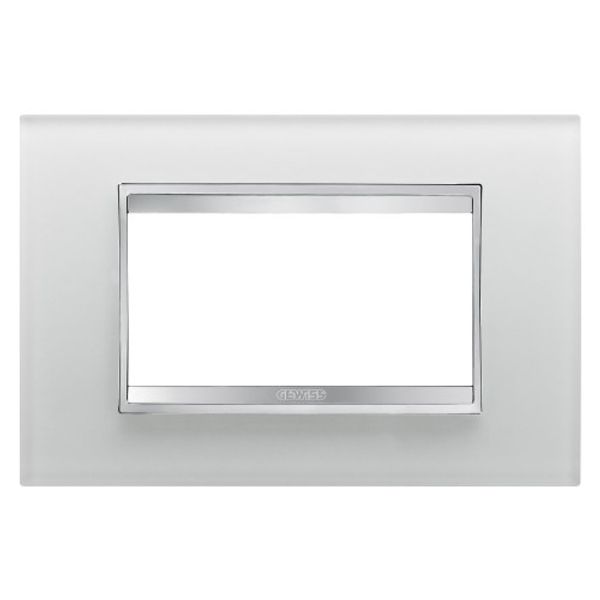 LUX PLATE 4-GANG ICED GLASS GW16204CG image 1