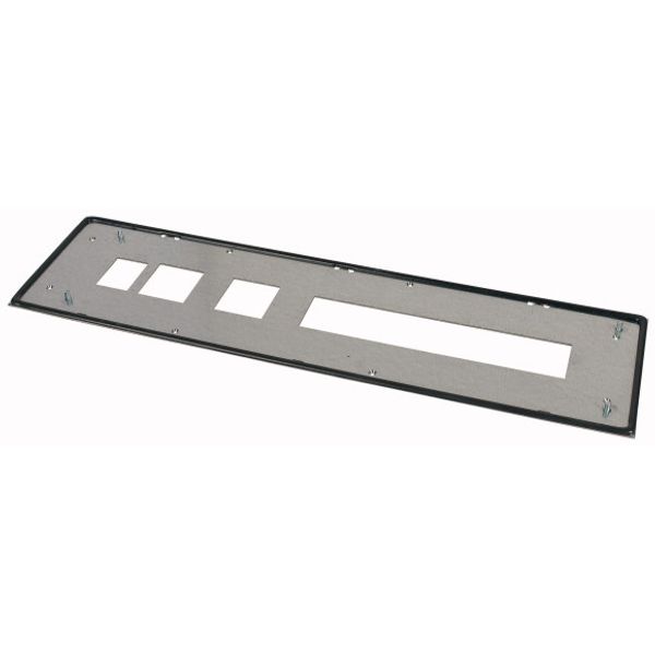 Front plate, steel, H=150mm, grey image 1