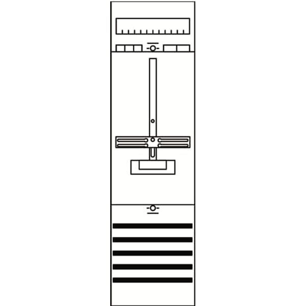 KA2201 Meter panel, Field width: 1, Rows: 0, 900 mm x 250 mm x 160 mm, IP2XC image 1