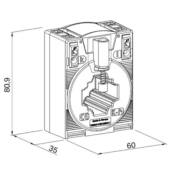 Plug-in current transformer Primary rated current: 200 A Secondary rat image 3