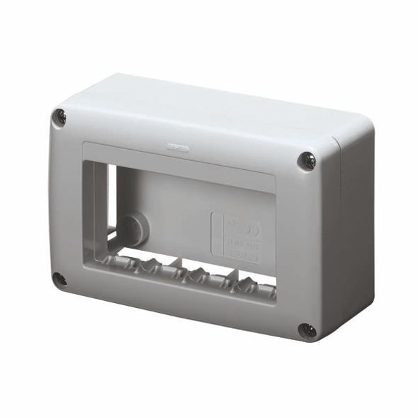 SELF-SUPPORTING DEVICE BOX  FOR SYSTEM DEVICE - SKIRT AND FRAMNE TRUNKING - 4 GANG - SYSTEM RANGE - ANTHRACITE RAL7021 image 2