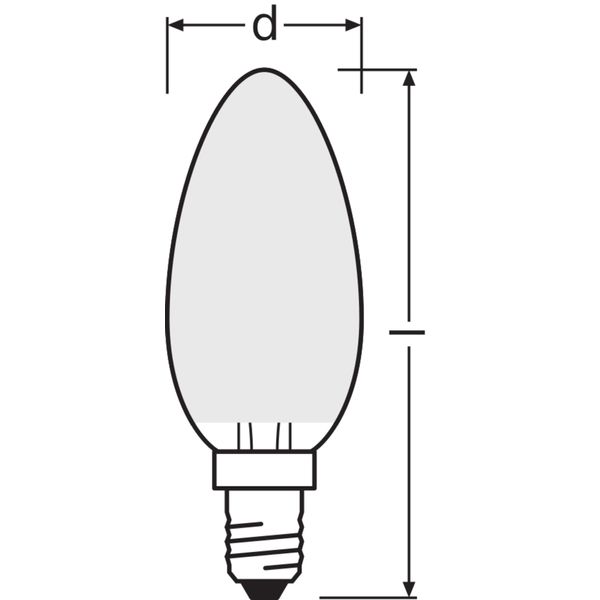 LED CLASSIC B DIM CRI 90 S 3.4W 927 Frosted E14 image 8