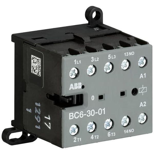 BC6-30-01-2.4-51 Mini Contactor 17 ... 32 V DC - 3 NO - 0 NC - Screw Terminals image 1