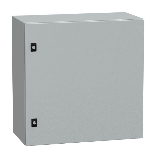 Spacial CRN plain door with mount.plate. H600xW600xD300 IP66 IK10 RAL7035.. image 1