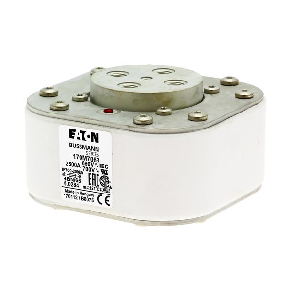 Fuse-link, high speed, 2500 A, AC 690 V, size 4, 67 x 105 x 105 mm, aR, IEC, single indicator image 11