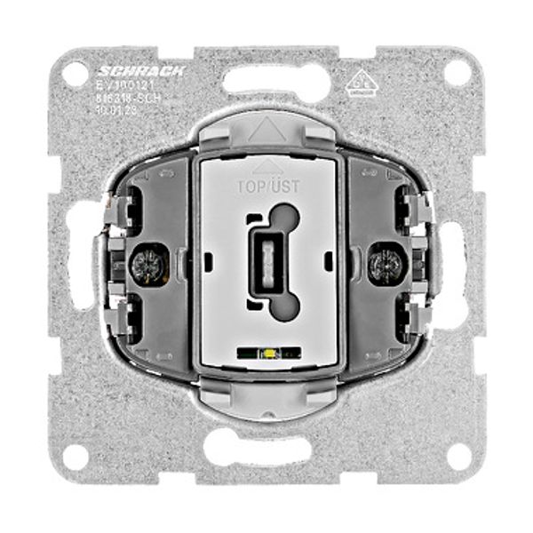 Two-way switch insert with control light, cage clamps image 1