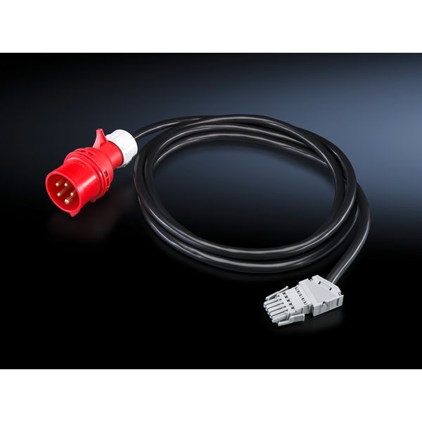 DK Connection cable, L: 3 m, 16 A, 3-phase, Wago X-Com, CEE, For PSM image 1