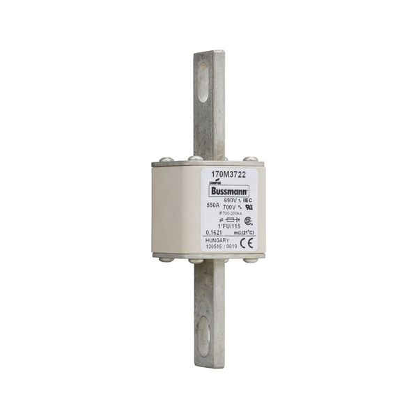 Fuse-link, high speed, 550 A, AC 690 V, compact size 1, 45 x 45 x 148 mm, aR, IEC, UL image 5