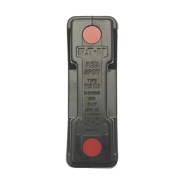 Fuse-holder, LV, 20 A, AC 690 V, BS88/A1, 1P, BS, back stud connected, black image 13