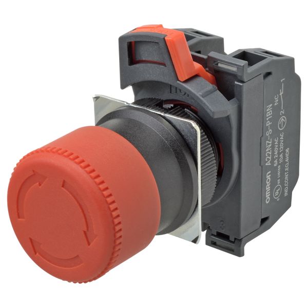 Emergency stop switch, Push-In, non-illuminated, 30 mm dia, push-lock/ image 2