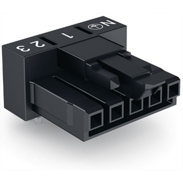 Socket for PCBs angled 5-pole black image 2