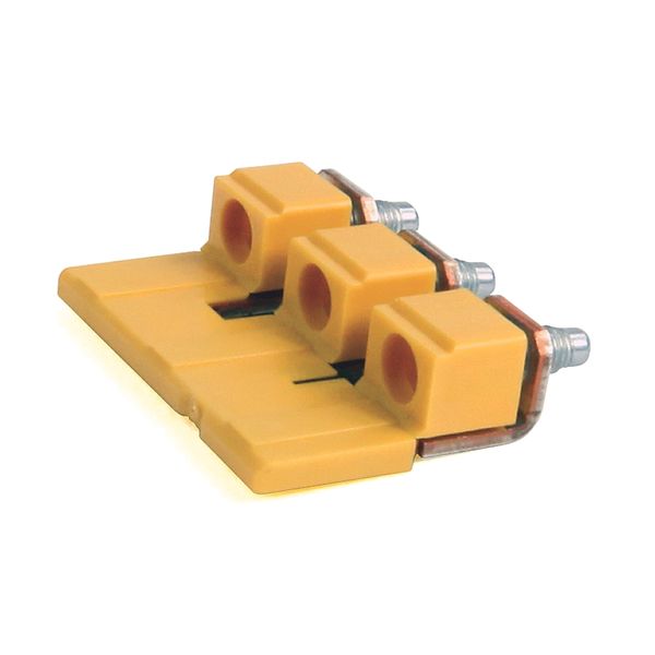 Allen-Bradley 1492-CJJ20-3 Screw Center Jumper, 20 mm Center to Center, 3 Pole, Yellow image 1