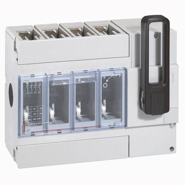 Isolating switch - DPX-IS 630 with release - 4P - 400 A - front handle image 1