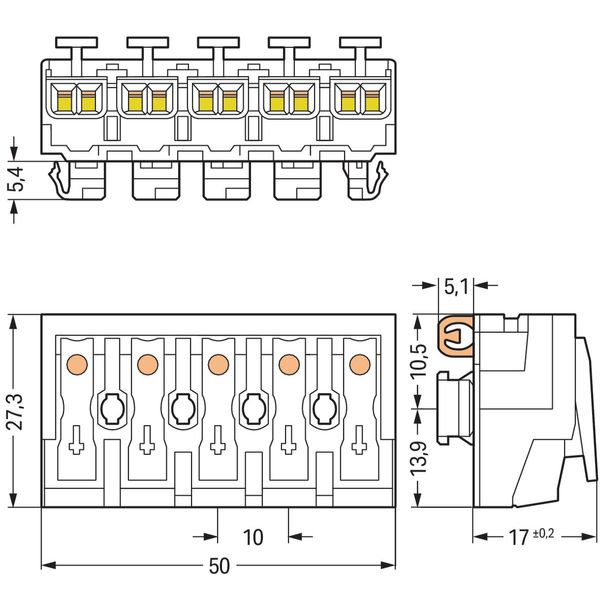 Lighting connector push-button, external for Linect® white image 5