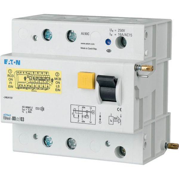 Residual-current circuit breaker trip block for AZ, 125A, 2p, 500mA, type A image 6