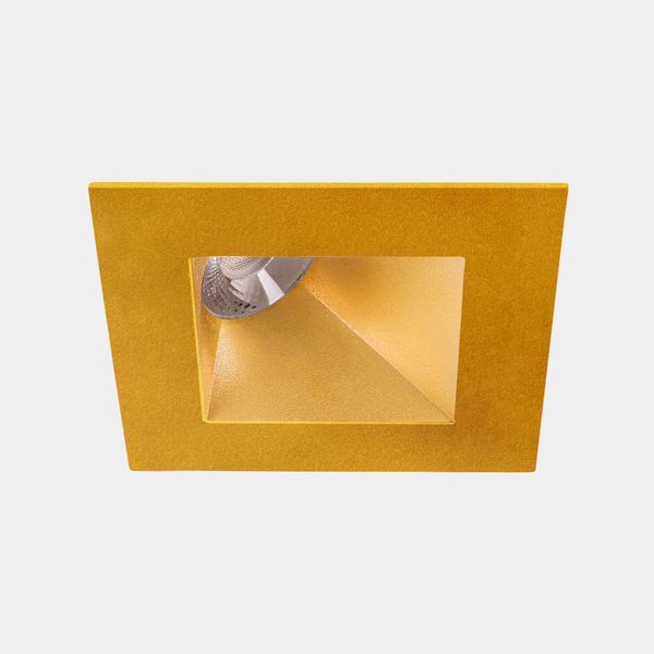 Downlight Play Deco Asymmetrical Square Fixed 11.9W LED warm-white 3000K CRI 90 18.7º PHASE CUT Gold/Gold IP54 1011lm image 1