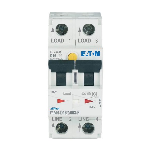 Digital RCD/MCB combination, 16 A, 30 mA, MCB trip characteristic: D, 2p, RCD trip characteristic: F image 5