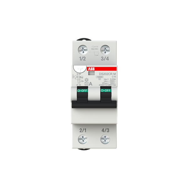 DS202CR M C16 A30 50/60 Residual Current Circuit Breaker with Overcurrent Protection image 3