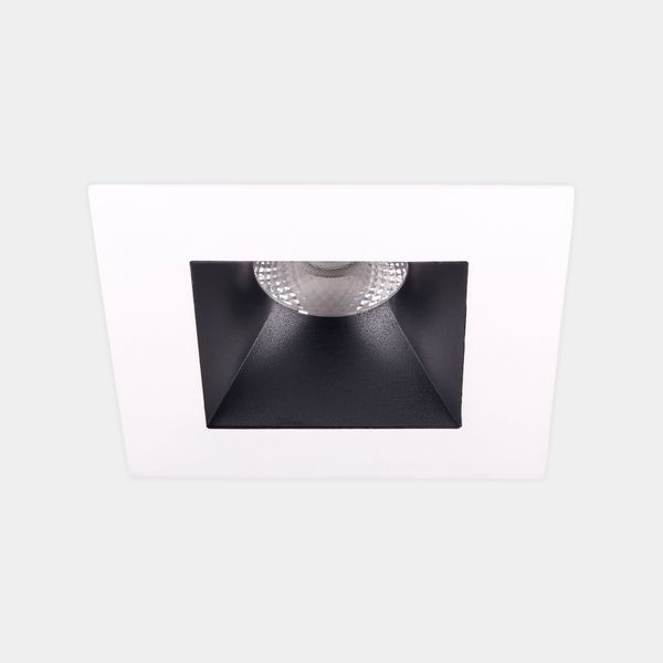 Downlight Play Deco Symmetrical Square Fixed 6.4W LED warm-white 3000K CRI 90 48.7º ON-OFF Black/White IP54 644lm image 1