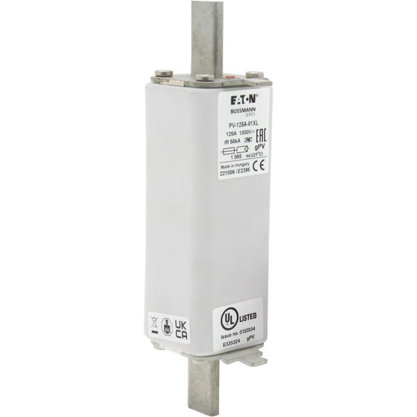 Fuse-link, high speed, 160 A, DC 1000 V, 01XL, gPV, UL, IEC, bolt-in image 14