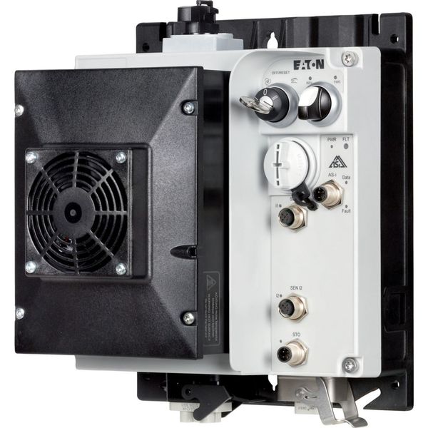Speed controllers, 8.5 A, 4 kW, Sensor input 4, 400/480 V AC, AS-Interface®, S-7.4 for 31 modules, HAN Q4/2, with manual override switch, STO (Safe To image 17