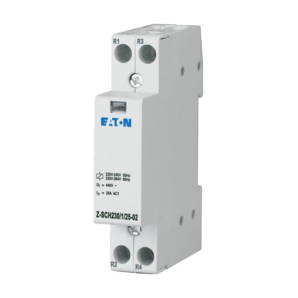 Installation contactor, 230VAC/50Hz, 2 N/C, 25A image 2