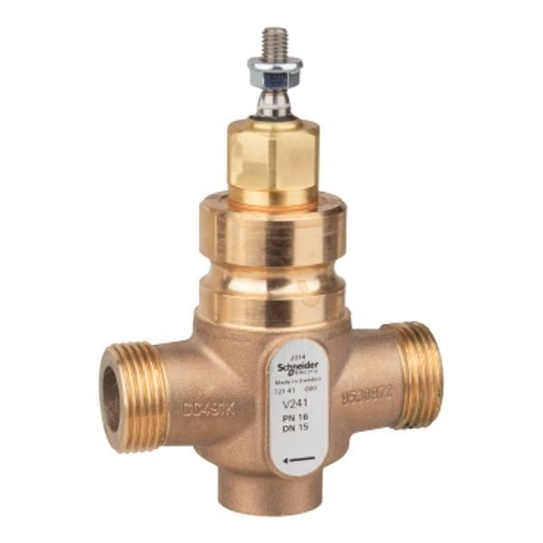 Venta V241 Globe Valve, 2-Way, PN16, G 1 External Thread, DN15, Kvs 0.40, Bronze Body, Stainless Steel Plug and Seat, Stem Up Closed image 1