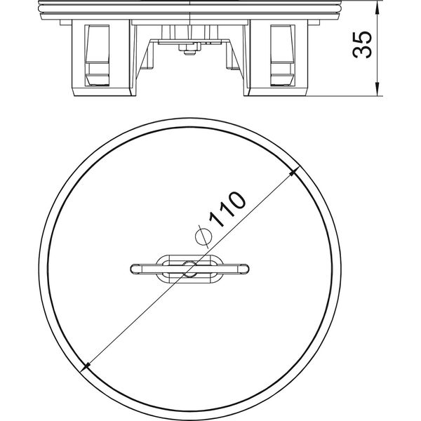 TUK2 GV Tube body with lid plate ¨110mm image 2