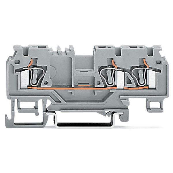 3-conductor through terminal block 4 mm² with test port gray image 3