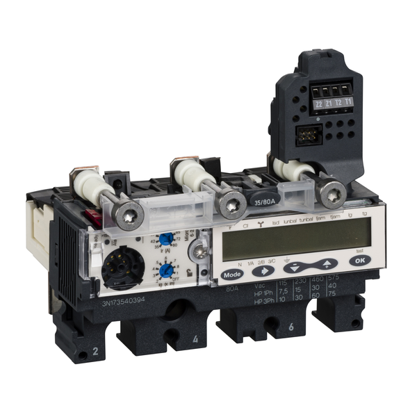 trip unit MicroLogic 6.2 E-M for ComPact NSX 100/160/250 circuit breakers, electronic, rating 25 A, 3 poles 3d image 4