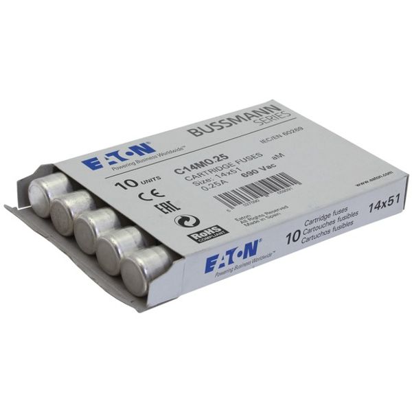 Fuse-link, LV, 0.25 A, AC 690 V, 14 x 51 mm, aM, IEC image 1