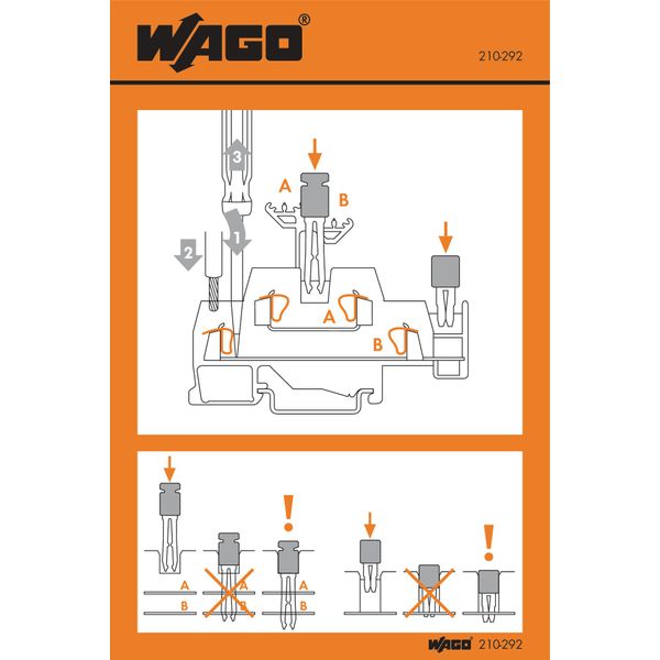 Stickers for operating instructions for double- and triple-deck termin image 1