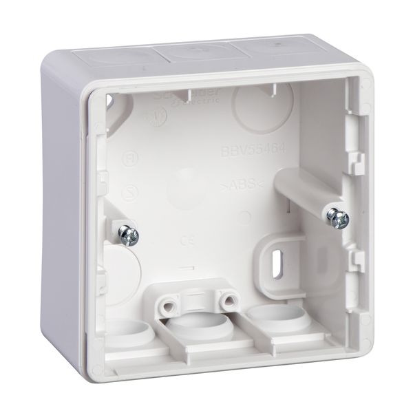 Exxact surface mounted box 1-gang high IP44 white image 3
