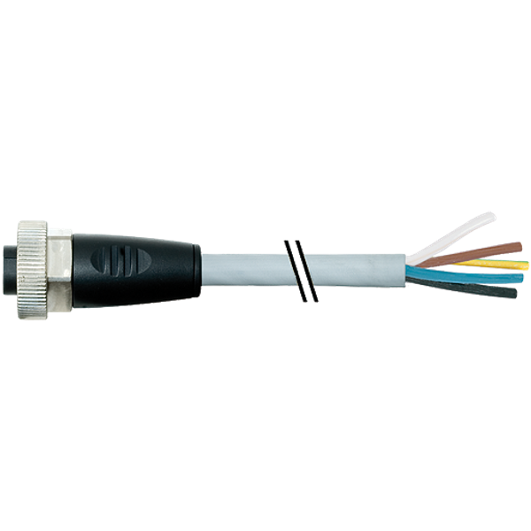 7/8'' female 0° with cable PUR 5x1.5 gy UL/CSA+drag ch. 45m image 1