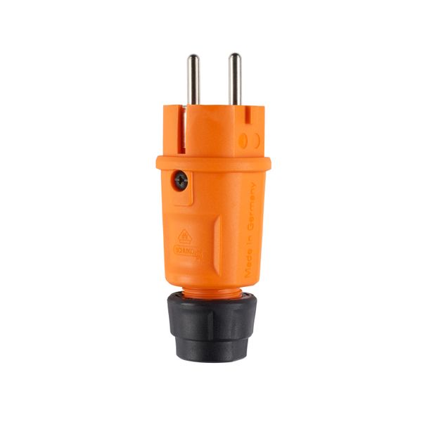 Hightech plug, SCHUKO & French/Belgian, Elamid, orange, IP54, Typ 1520 image 1