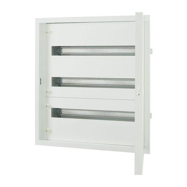 Complete flush-mounted flat distribution board, white, 24 SU per row, 3 rows, type P image 2
