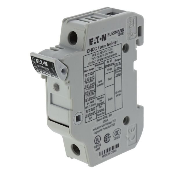 Eaton Bussmann series CHCC modular fuse holder, 48 Vdc, 30A, Single-pole, 48U image 6