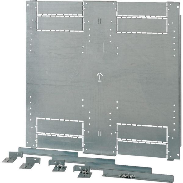 Mounting plate, 2xNZM4, 3p,withdrawable unit,W=800mm image 4